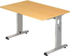 Wangenschreibtisch HAMMERBACHER,  Buche 120x80x72 cm