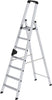 Alu-Stehleiter MUNK,  7 Stufen Gesamthöhe 1,67 m Arbeitshöhe bis 3,70 m