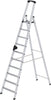 Alu-Stehleiter MUNK,  10 Stufen Gesamthöhe 2,31 m Arbeitshöhe bis 4,35 m