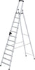 Alu-Stehleiter MUNK,  12 Stufen Gesamthöhe 2,78 m Arbeitshöhe bis 4,80 m