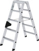 Alu-Stehleiter MUNK,  2x5 Stufen Gesamthöhe 1,14 m Arbeitshöhe bis 2,65 m