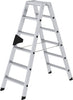 Alu-Stehleiter MUNK,  2x6 Stufen Gesamthöhe 1,38 m Arbeitshöhe bis 2,90 m