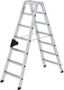 Alu-Stehleiter MUNK,  2x7 Stufen Gesamthöhe 1,61 m Arbeitshöhe bis 3,15 m
