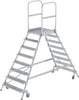 Alu-Podestleiter MUNK,  2x8 Alu-Stufen Podesthöhe 1,92 m Arbeitshöhe bis 3,90 m