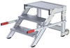 Alu-Arbeitspodest MUNK,  fahrbar3 Alu-Stufen B 600 mm Podesthöhe 0,59 m Arbeitshöhe bis 2,60 m