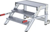 Alu-Arbeitspodest MUNK,  fahrbar3 Alu-Stufen B 800 mm Podesthöhe 0,59 m Arbeitshöhe bis 2,60 m