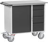 Werkstattwagen FETRA,  B1080xT590xH915mm RAL 7035/7016 4 Schubladen, 1 Schrank
