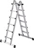 Alu-Vielzweckleiter MUNK,  4x3 Sprossen Höhe als Bühne 0,99 m Arbeitshöhe bis 4,80 m