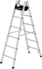 Alu-Stehleiter MUNK,  2x6 Sprossen Leiterlänge 1,83 m Arbeitshöhe bis 3,30 m
