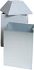Abfallbehälter STUMPF,  ca. 80 l weißaluminium H 660/870mmstumpf