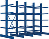 Kragarmregal META REGALBAU,  Heavy B4090xT2x800xH3000 mm doppelseitig RAL 5010 5 Ebenen Traglast 3150kg