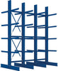 Kragarmregal META REGALBAU,  Heavy B3100xT2x800xH4000 mm doppelseitig RAL 5010 5 Ebenen Traglast 2520kg