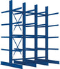 Kragarmregal META REGALBAU,  Heavy B3100xT2x1000xH4000 mm doppelseitig RAL 5010 5 Ebenen Traglast 2020kg