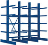 Kragarmregal META REGALBAU,  Heavy B3090xT2x800xH3000 mm doppelseitig RAL 5010 5 Ebenen Traglast 2520kg