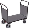 Doppel-Stirnwandwagen VARIOFIT,  mit Holz RAL 7016 sw-500.202/AG