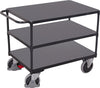 VARIOFIT, Schwerer Tischwagen mit 3 Ladeflächen RAL 7016 sw-500.650/AG