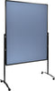 Moderationswand PRECITOOL,  PREMIUM plus mobil Textil blaugrau
