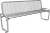 Parkbank NEUTRAL,  PAMPLONA Drahtgitter RAL 9006 B1896xT546xH875 mm mit Rückenlehne