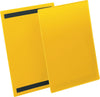 Etikettentasche DURABLE,  B210xH297 mm A4 hoch gelb, magnetisch VE 50 Stück