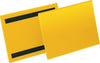 Etikettentasche DURABLE,  B210xH148 mm A5 quer gelb, magnetisch VE 50 Stück