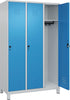 Garderobenschrank CP,  m.FüßenB1200xT500xH1950 Korpus RAL 7035 LichtgrauTüren RAL 5012 Lichtblau