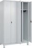 S/W-Gard.-Schrank CP,  CLASSICB1200xT500xH1950 mm RAL 7035/7035, 4 Abteile mit 100 mm hohen Füßen