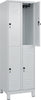 CP, Doppelst. Schrank CLASSICB600xT500xH1950 mm RAL 7035/7035, 2x2Abteilemit 100 mm hohen Füßen