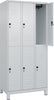 CP, Doppelst. Schrank CLASSICB900xT500xH1950 mm RAL 7035/7035, 3x2Abteilemit 100 mm hohen Füßen