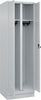 S/W-Gard.-Schrank CP,  CLASSICB600xT500xH1950 mm RAL 7035/7035, 2 Abteile mit 100 mm hohem Sockel