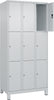 Fächerschrank CP,  mit Füßen B900xT500xH1950 Korpus RAL 7035 LichtgrauTüren RAL 7035 Lichtgrau