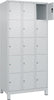 Fächerschrank CP,  mit Füßen B900xT500xH1950 Korpus RAL 7035 LichtgrauTüren RAL 7035 Lichtgrau