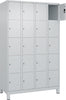 Fächerschrank CP,  mit Füßen B1200xT500xH1950 Korpus RAL 7035 LichtgrauTüren RAL 7035 Lichtgrau