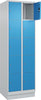Fächerschrank CP,  CLASSIC B600xT500xH1950 mm RAL 7035/5012, 2x5 Fächermit 100 mm hohem Sockel