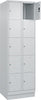Fächerschrank CP,  CLASSIC B600xT500xH1950 mm RAL 7035/7035, 2x5 Fächermit 100 mm hohem Sockel