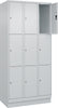 Fächerschrank CP,  CLASSIC B900xT500xH1950 mm RAL 7035/7035, 3x3 Fächermit 100 mm hohem Sockel