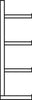 Kragarmregal META REGALBAU,  M Anbaufeld B1000xT400xH2500 mm einseitig RAL 5010 4 Arme Traglast 535kg