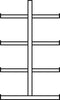 Kragarmregal META REGALBAU,  M Anbaufeld B1000xT2x800xH2500 mm doppelseitig RAL 5010 2x4 Arme Traglast 250kg