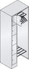 Offene CP,  Garderobe B740xT480xH1950 mm RAL 7035 5 Bügel 1x5 Fächer B240 mm CP