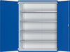 Schwerlastschrank ANKE,  B1485xT400xH1950mm RAL7035/5010 o.Mittelwand4 Böden