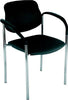 Besucherstuhl NEUTRAL, Bes.-Stuhl STYL m.Arml. chrom/schwarz