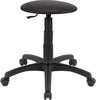 Drehhocker NEUTRAL,  Goliath Kunstledersitz schwarz Sitzhöhe 395-530 mm mit Rollen