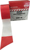 Absperrband NEUTRAL,  500 m-Rolle rot/weiß geblockt