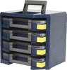 Trageschrank RAACO,  HandyBoxxserPolypropylen mit 4 Sortimentskoffern blau raaco