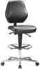 BIMOS, Bimos Arbeitsstuhl Kunstleder schwarz Sitzhöhe 620-870 mm mit Rollen / Fußring