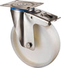 Lenkrolle BS ROLLEN,  150mm H120 Platte,Kst.weiß,ER,GL,Fest. H120.A90.150 BS ROLLEN