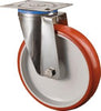 Lenkrolle BS ROLLEN,  150mm H100.B26 Platte,Polyure,ER,GL H100.B26.150 BS ROLLEN
