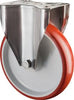Bockrolle BS ROLLEN,  125mm H110.B26 Platte,Polyure,ER,GL H110.B26.125 BS ROLLEN