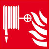 Brandschutzschild NEUTRAL,  Folie B200xH200 mm Löschschlauch langnachleuchtend