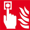 Brandschutzschild NEUTRAL,  Folie B150xH150 mm Brandmelder langnachleuchtend