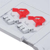Zubehör für ProfiPlus EuroBox PRECITOOL, Schiebescharnierverschl. f.Eurobox,rot